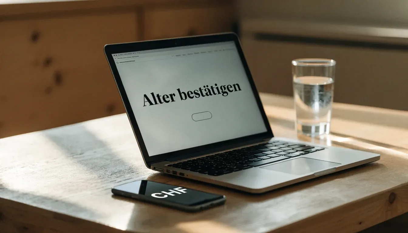 Ein geschlossener Laptop steht neben einem Glas Wasser auf einem Küchentisch im Licht des frühen Morgens.